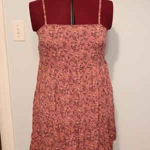 Mauve Floral Tiered Sundress